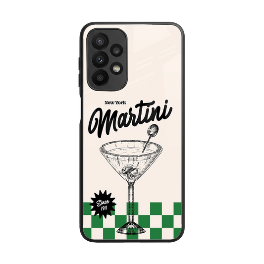 Newyork Martini back phone cover | glass case for samsung galaxy a23