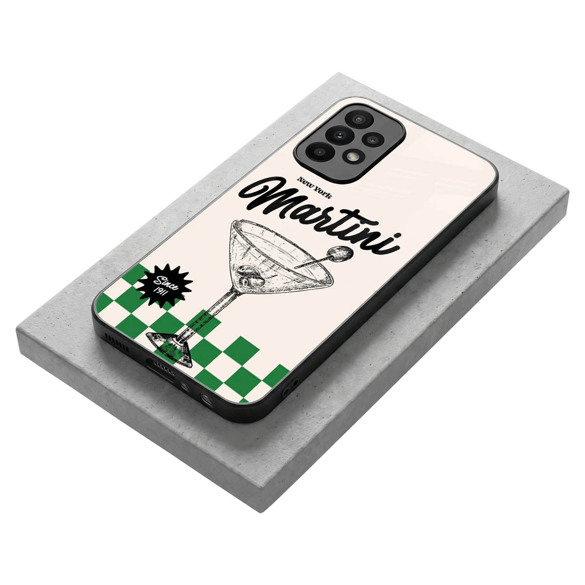Newyork Martini stylish phone case for samsung galaxy a23 | glossy glass and slim fit