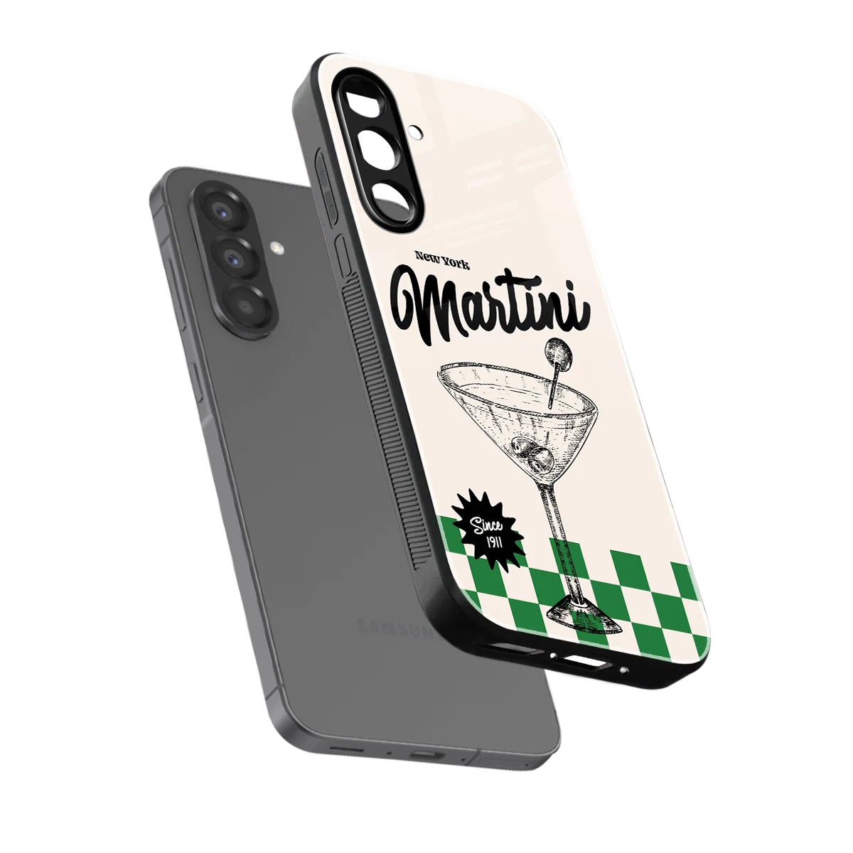 Newyork Martini sleek samsung galaxy a36 5g cover with tempered glass back and TPU edges