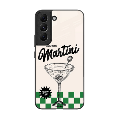 Newyork Martini back phone cover | glass case for samsung galaxy s22