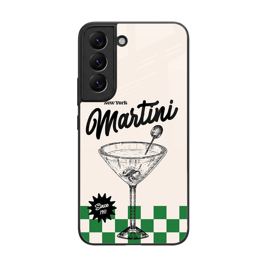 Newyork Martini back phone cover | glass case for samsung galaxy s22