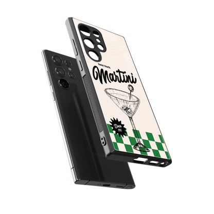 Newyork Martini sleek samsung galaxy s23 ultra cover with tempered glass back and TPU edges
