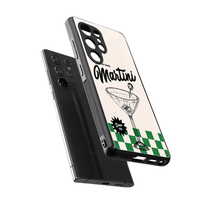 Newyork Martini sleek samsung galaxy s25 ultra cover with tempered glass back and TPU edges