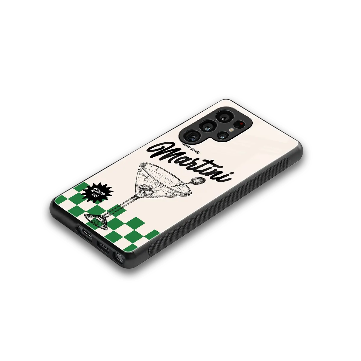 Newyork Martini stylish phone case for samsung galaxy s25 ultra | glossy glass and slim fit