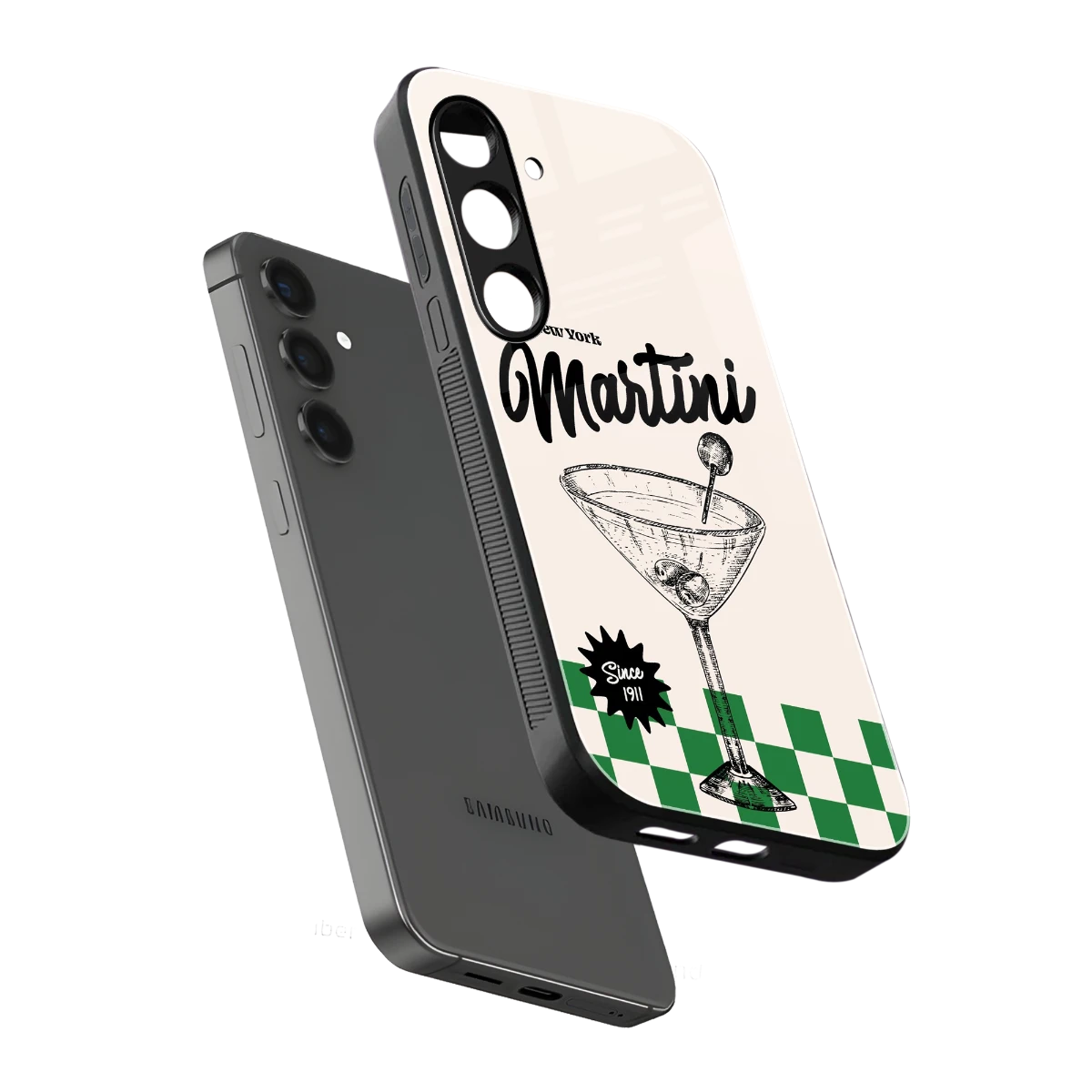 Newyork Martini sleek samsung galaxy s25 cover with tempered glass back and TPU edges