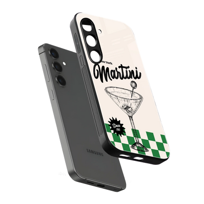 Newyork Martini sleek samsung galaxy s25 cover with tempered glass back and TPU edges
