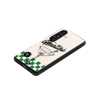 Newyork Martini stylish phone case for samsung galaxy s25 plus | glossy glass and slim fit