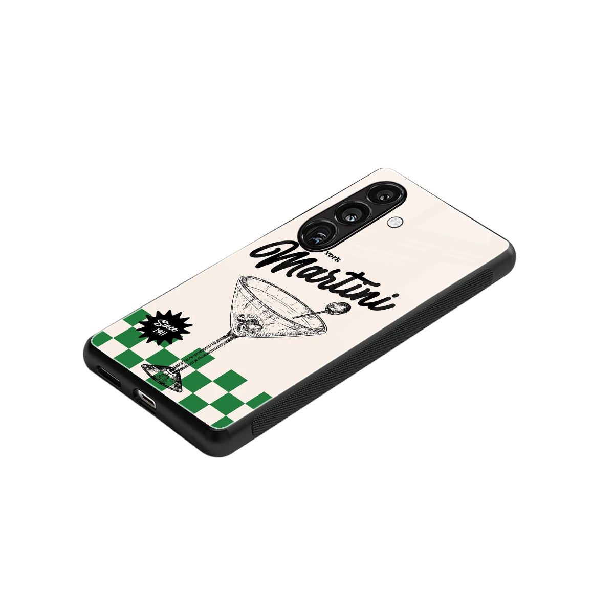 Newyork Martini stylish phone case for samsung galaxy s25 fe | glossy glass and slim fit