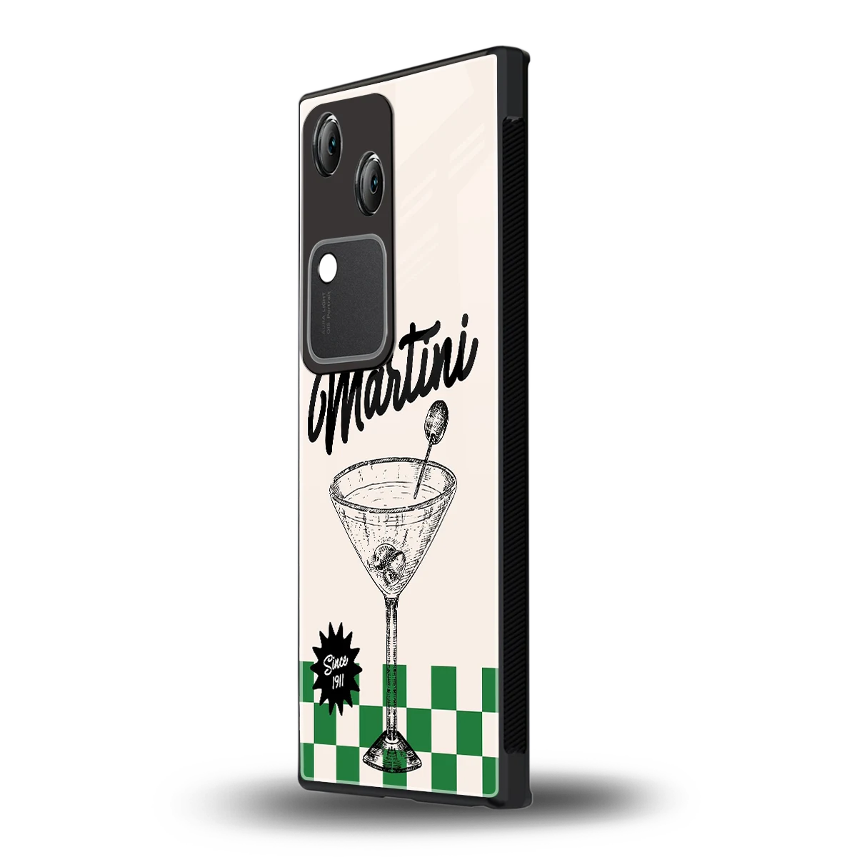 Newyork Martini vivo v30 mobile cover | shockproof glass phone case