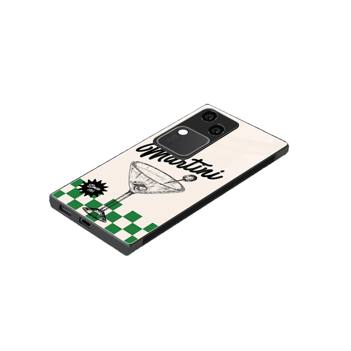 Newyork Martini stylish phone case for vivo v30 | glossy glass and slim fit
