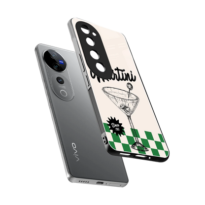 Newyork Martini sleek vivo v40 pro cover with tempered glass back and TPU edges