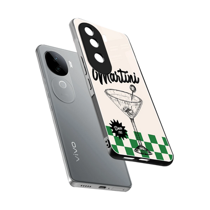 Newyork Martini sleek vivo v40e cover with tempered glass back and TPU edges