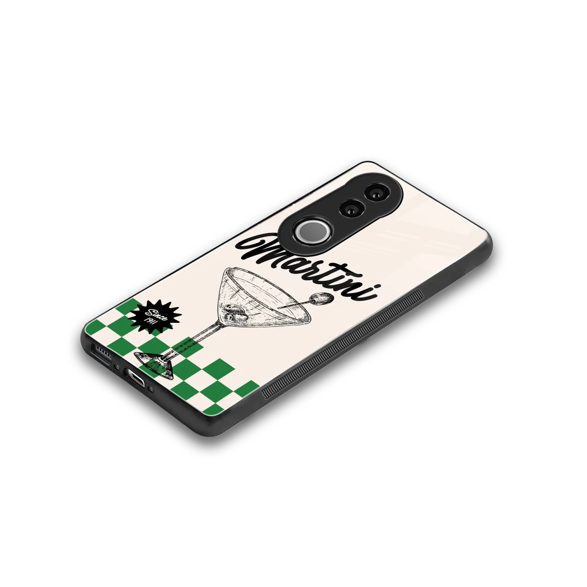 Newyork Martini stylish phone case for vivo v50 | glossy glass and slim fit