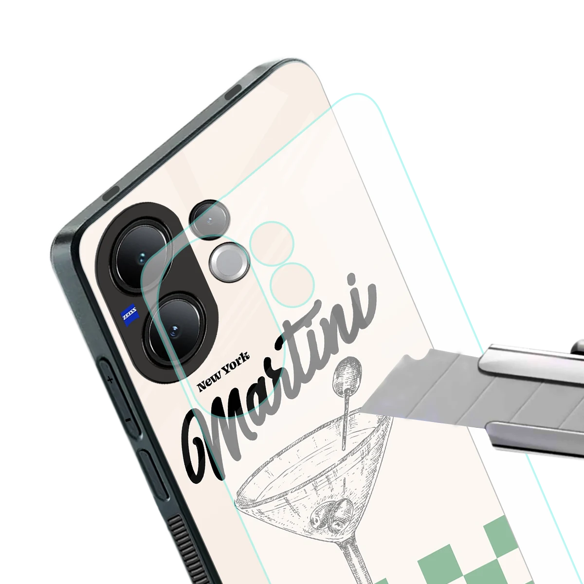 Newyork Martini stylish phone case for vivo v60 | glossy glass and slim fit