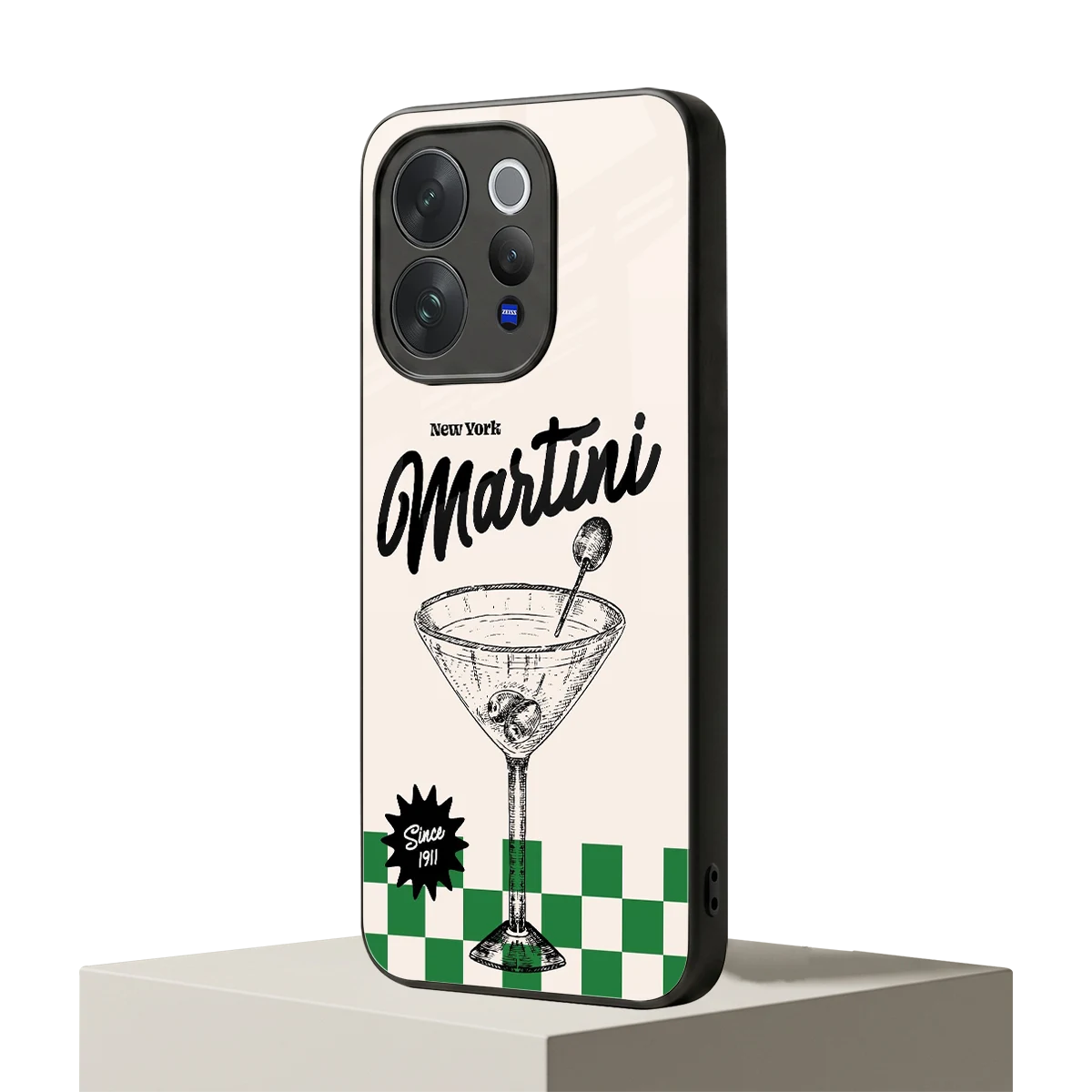 Newyork Martini vivo v70 mobile cover | shockproof glass phone case