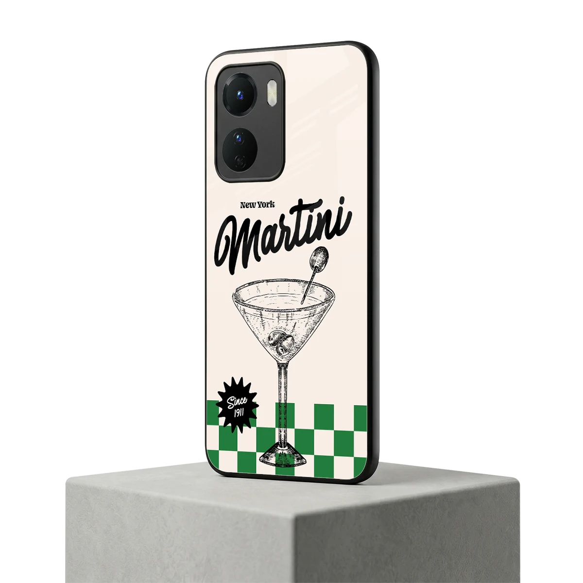 Newyork Martini vivo y16 mobile cover | shockproof glass phone case