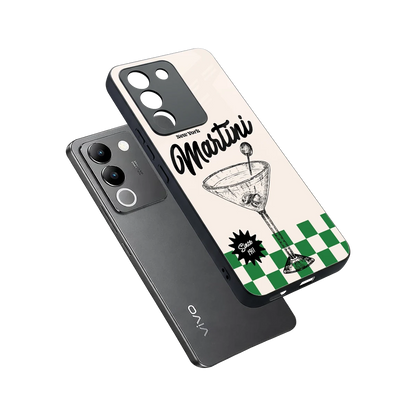 Newyork Martini sleek vivo y200 5g cover with tempered glass back and TPU edges