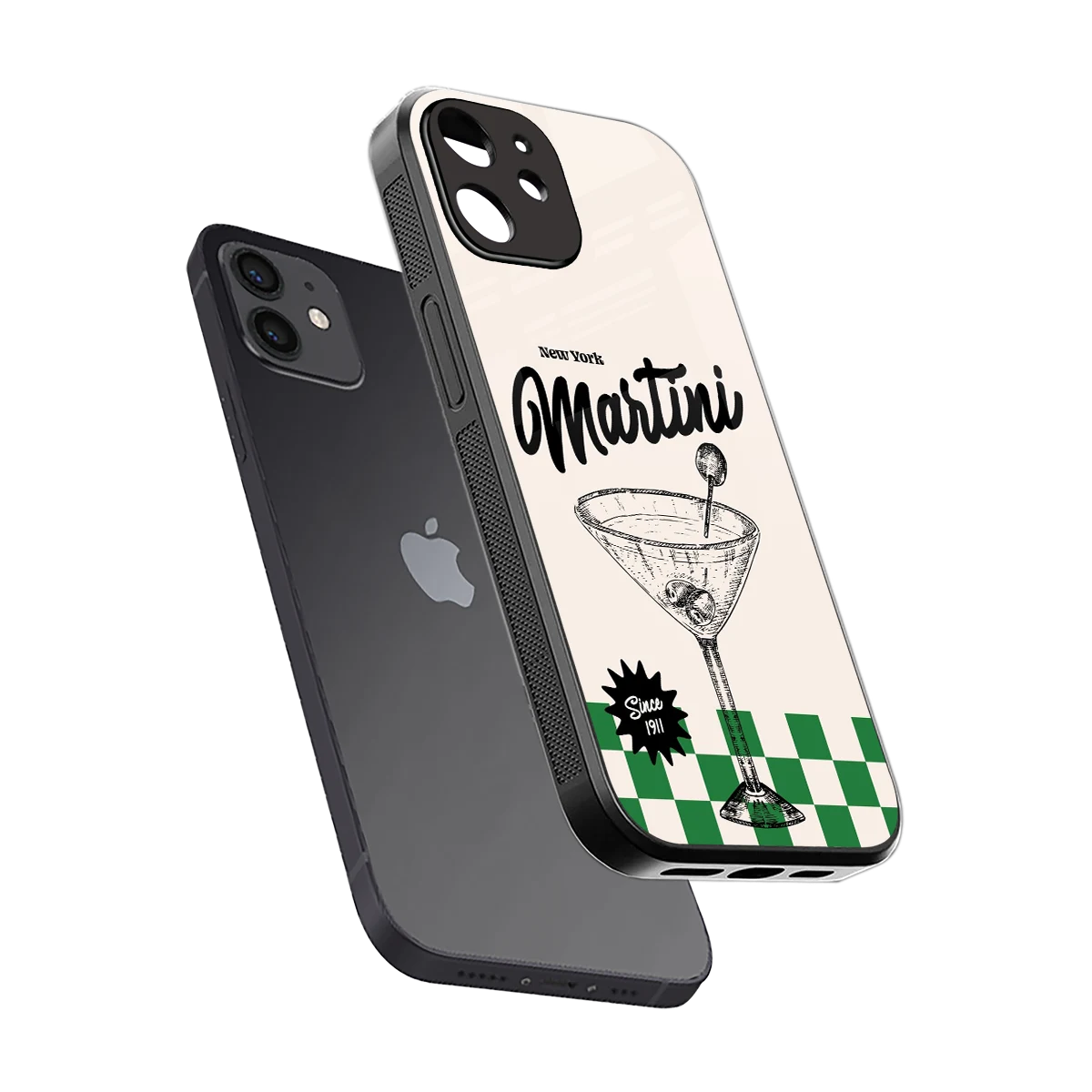 Newyork Martini sleek iphone 11 cover with tempered glass back and TPU edges