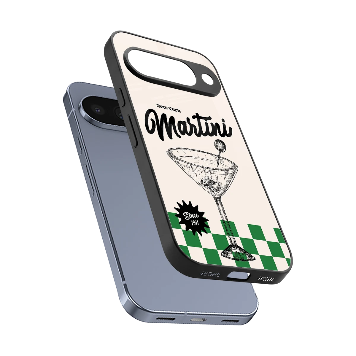 Newyork Martini sleek google pixel 10 cover with tempered glass back and TPU edges