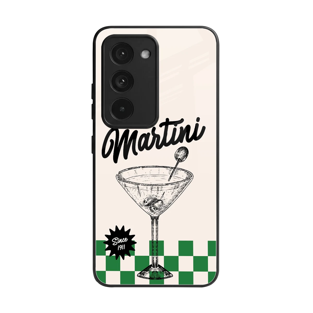 Newyork Martini back phone cover | glass case for redmi 15 5g