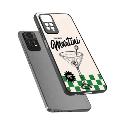 Newyork Martini sleek redmi note 11 pro cover with tempered glass back and TPU edges
