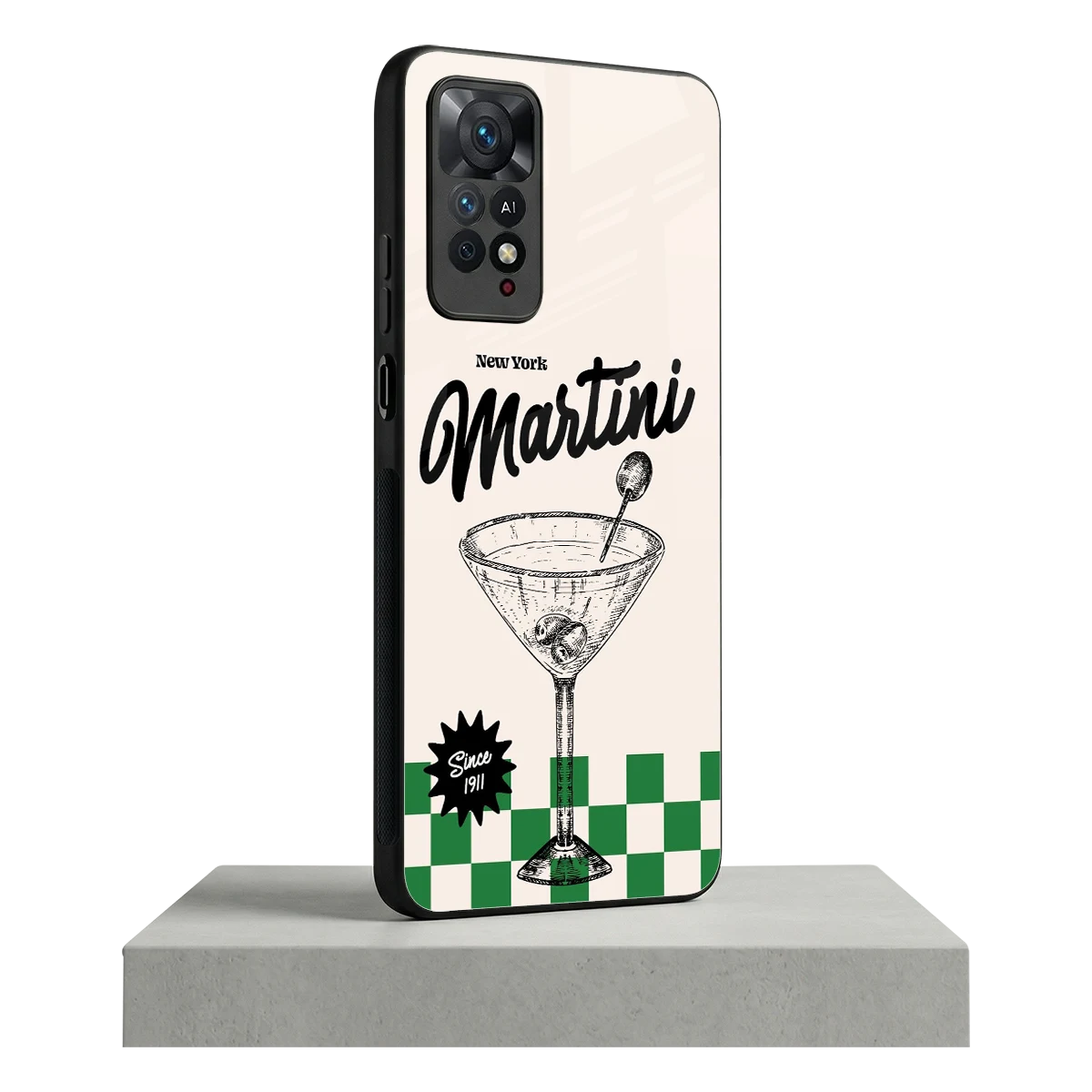 Newyork Martini redmi note 11 pro mobile cover | shockproof glass phone case