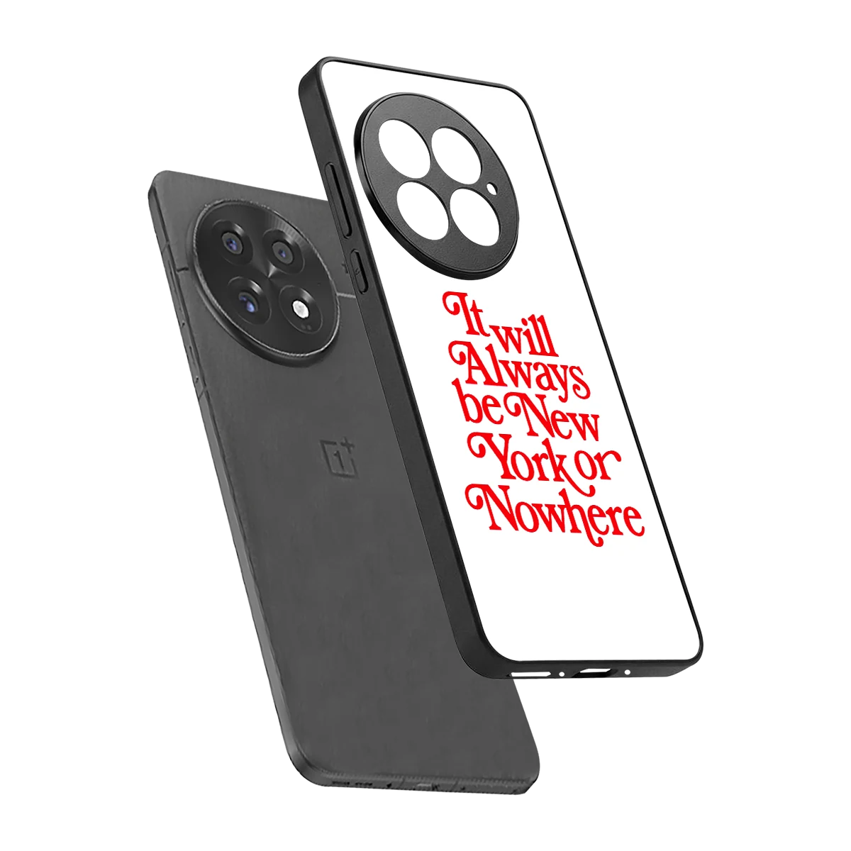 Newyorker sleek oneplus 13 cover with tempered glass back and TPU edges
