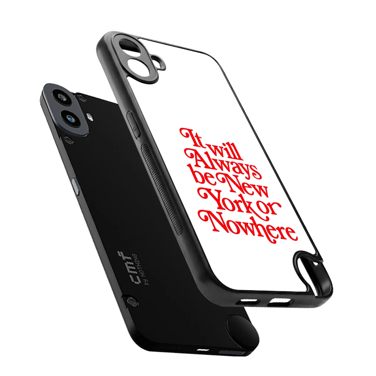 Newyorker sleek cmf nothing phone 1 cover with tempered glass back and TPU edges