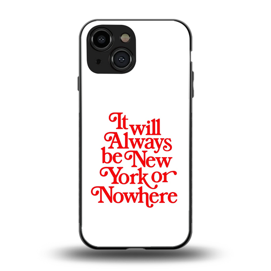 Newyorker back phone cover | glass case for iphone 13 mini