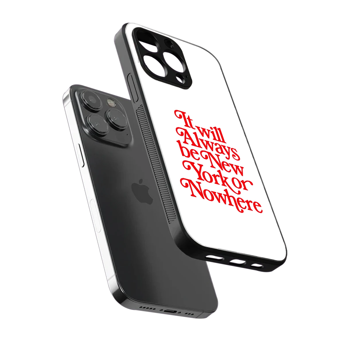 Newyorker sleek iphone 13 pro cover with tempered glass back and TPU edges