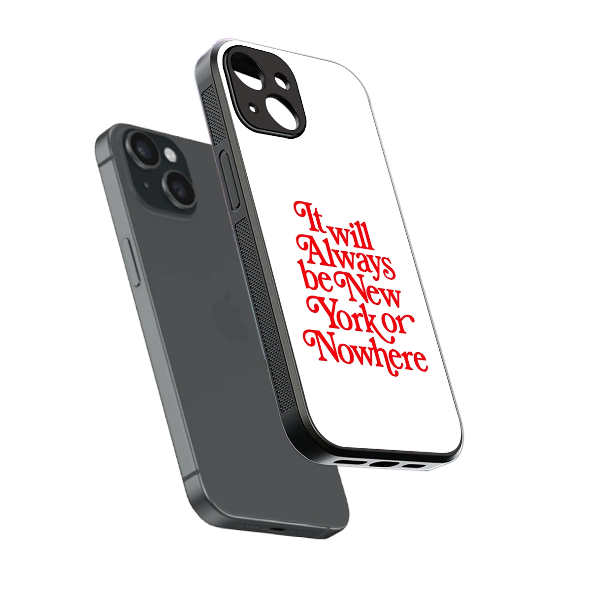 Newyorker sleek iphone 14 cover with tempered glass back and TPU edges