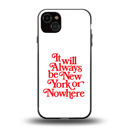 Newyorker back phone cover | glass case for iphone 15 plus