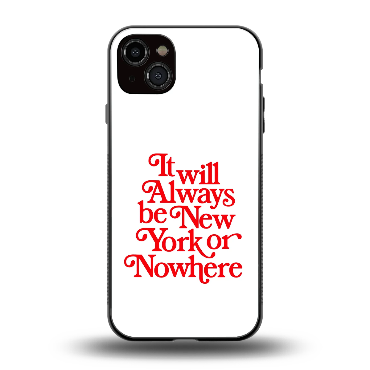 Newyorker back phone cover | glass case for iphone 14 plus