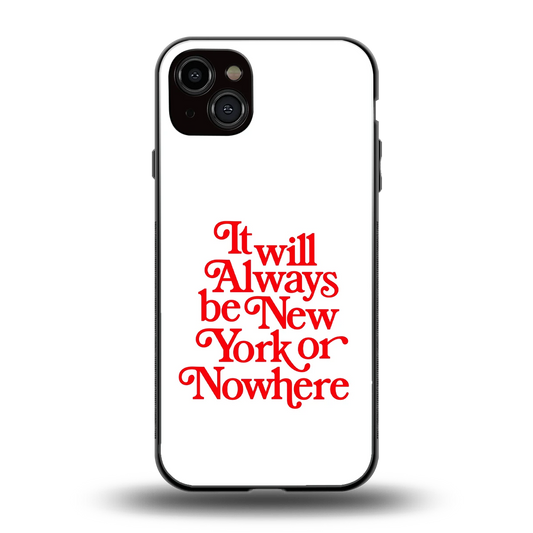 Newyorker back phone cover | glass case for iphone 14 plus