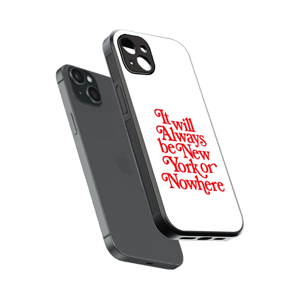 Newyorker sleek iphone 14 plus cover with tempered glass back and TPU edges