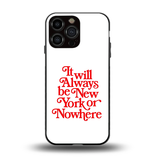 Newyorker back phone cover | glass case for iphone 15 pro max