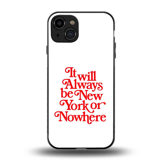 Newyorker back phone cover | glass case for iphone 15