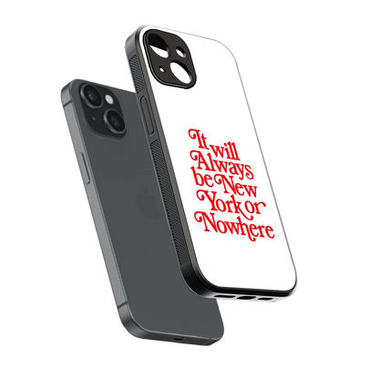Newyorker sleek iphone 15 cover with tempered glass back and TPU edges