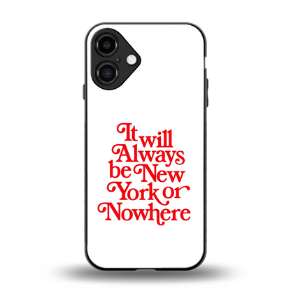 Newyorker back phone cover | glass case for iphone 16 plus