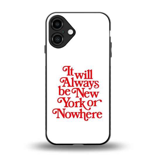 Newyorker back phone cover | glass case for iphone 16 plus