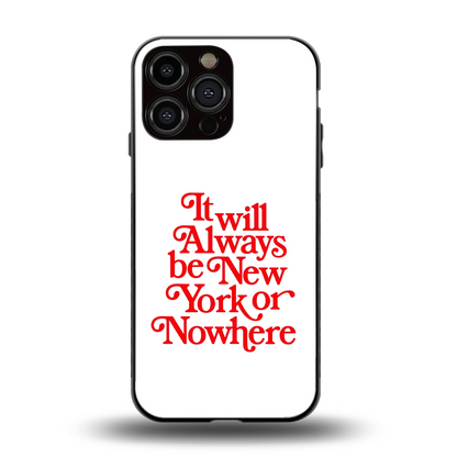 Newyorker back phone cover | glass case for iphone 16 pro max