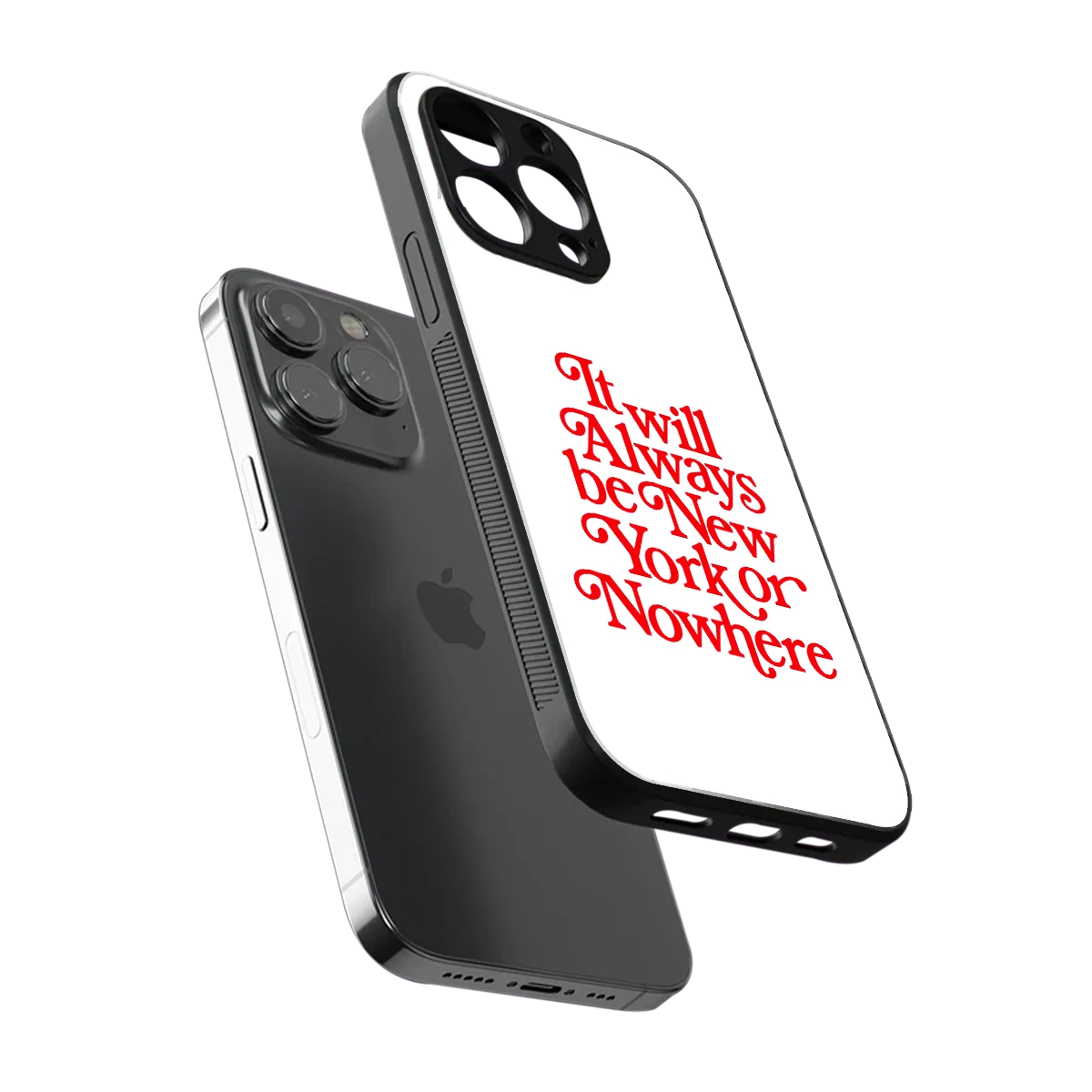 Newyorker sleek iphone 16 pro max cover with tempered glass back and TPU edges