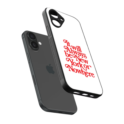 Newyorker sleek iPhone 16 cover with tempered glass back and TPU edges