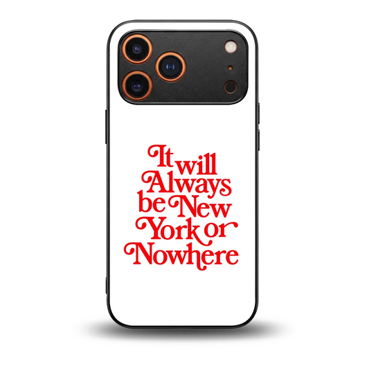 Newyorker back phone cover | glass case for iphone 17 pro max