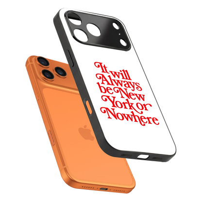 Newyorker sleek iphone 17 pro cover with tempered glass back and TPU edges