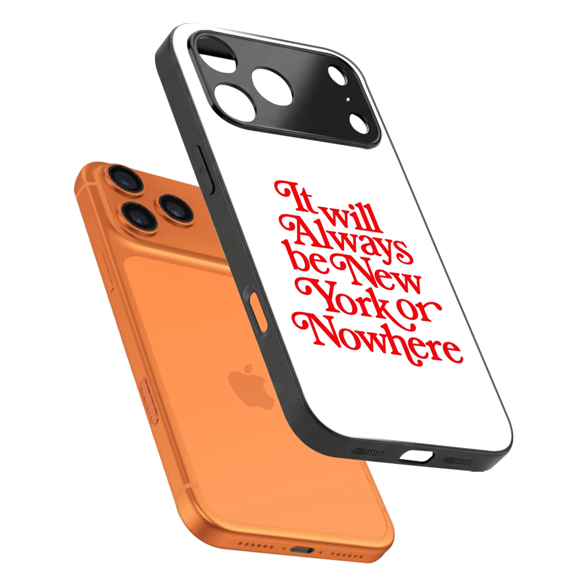 Newyorker sleek iphone 17 pro max cover with tempered glass back and TPU edges