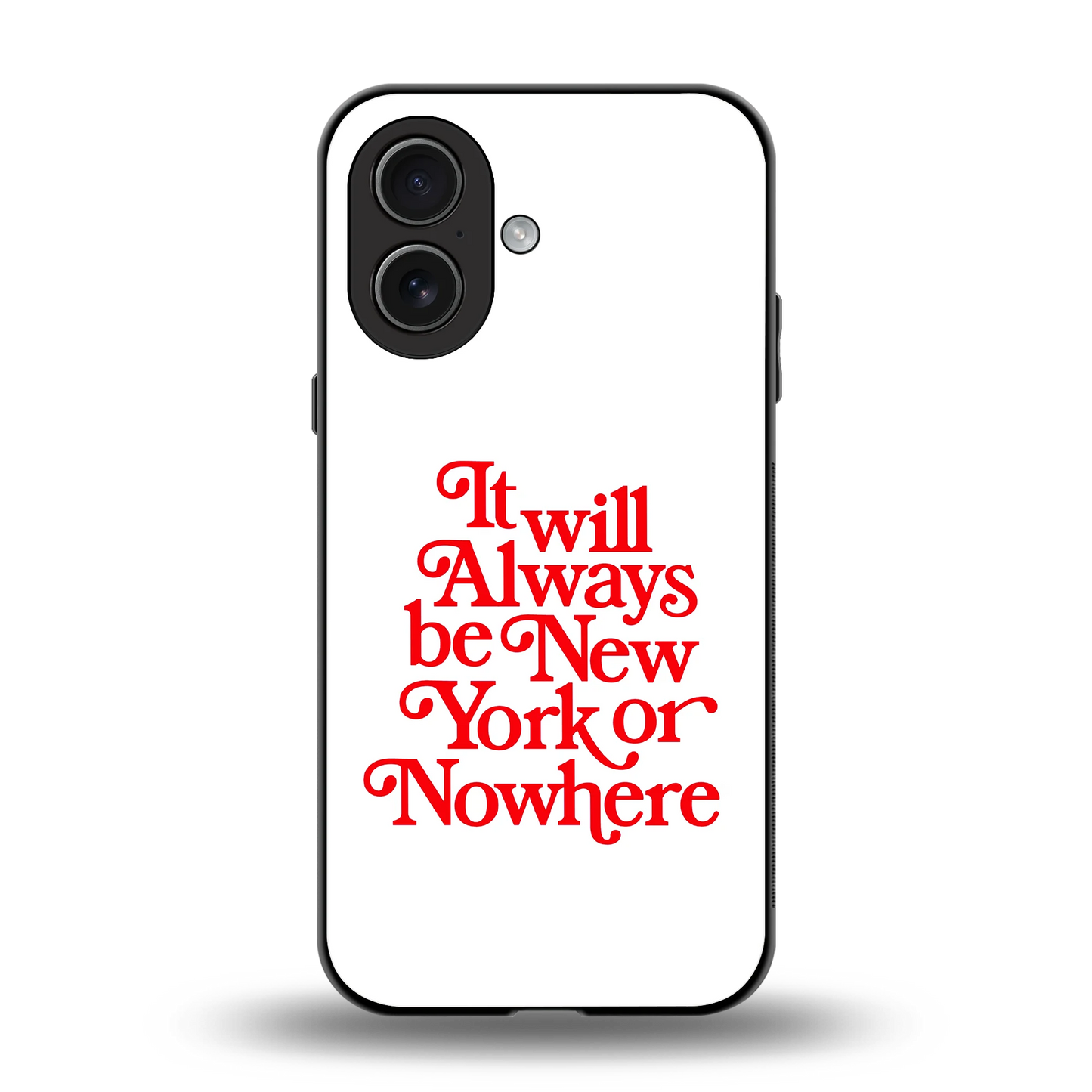 Newyorker back phone cover | glass case for iphone 17