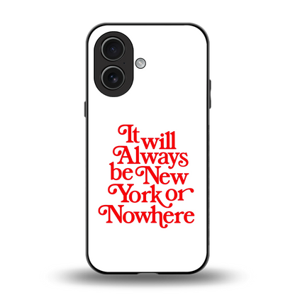 Newyorker back phone cover | glass case for iphone 17