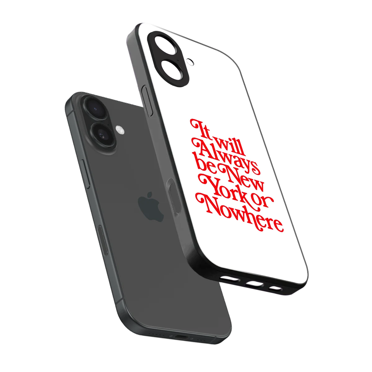 Newyorker sleek iphone 17 cover with tempered glass back and TPU edges