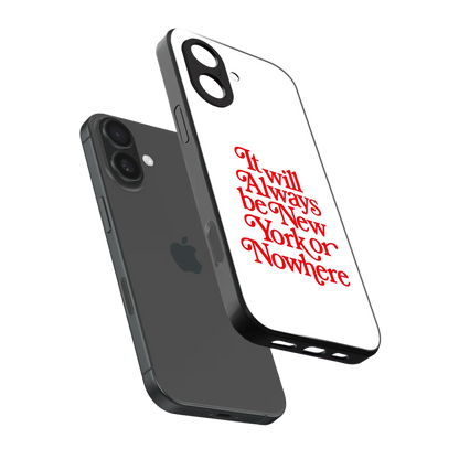 Newyorker sleek iphone 17 cover with tempered glass back and TPU edges